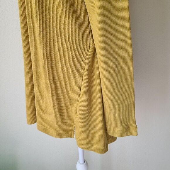 Anthropologie T. la Women's Waffle Knit Tunic Top Sz Medium Boho Relaxed Thermal - Picture 5 of 12